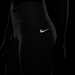 NIKE Epic Fast Womens Mid-Rise Pocket Running Leggings 084 - smoke grey/htr/reflective silv L