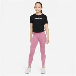 NIKE Pro Leggings M&auml;dchen 698 - elemental pink/white L (146-156 cm)