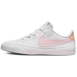 NIKE Court Legacy Sneaker Jungen 115 - white/pink foam -sesame-honeydew 31
