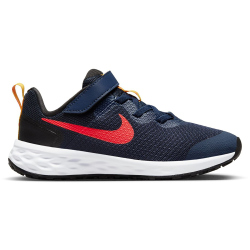 NIKE Revolution 6 Freizeitschuhe mit Klettverschlu&szlig; Kinder 412 - midnight navy/bright crimson-black 29.5