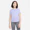 NIKE Dri-FIT One kurzarm Sportshirt Mädchen 569 - light thistle/lapis S (128-137 cm)