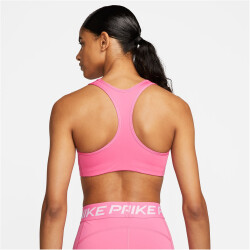 NIKE Dri-FIT Swoosh Medium-Support Non-Padded Graphic Sport-BH Damen 684 - pinksicle/white/white S