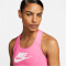 NIKE Dri-FIT Swoosh Medium-Support Non-Padded Graphic Sport-BH Damen 684 - pinksicle/white/white S