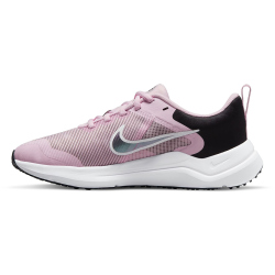 NIKE Downshifter 12 Laufschuhe Kinder 600 - pink foam /flat pewter-black 37.5