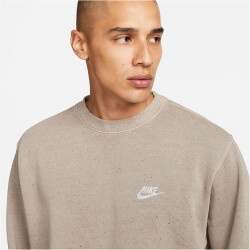 NIKE Club Fleece+ Crew Sweatshirt Herren 040 - olive grey...