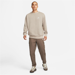 NIKE Club Fleece+ Crew Sweatshirt Herren 040 - olive grey 3XL