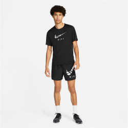 NIKE Dri-FIT Challenger Run Division 5" Brief-Lined Laufshorts Herren 010 - black/reflective silv XL