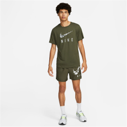 NIKE Dri-FIT Challenger Run Division 5" Brief-Lined Laufshorts Herren 325 - cargo khaki/reflective silv S