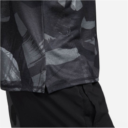 NIKE Dri-FIT Miler Camouflage kurzarm Laufshirt Herren 010 - black/reflective silv S
