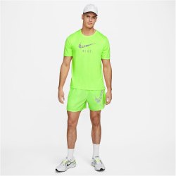 NIKE Dri-FIT Run Division kurzarm Laufshirt Herren 358 - ghost green/reflective silv S