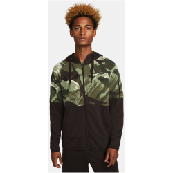 NIKE Dri-FIT Camouflage Fitness Fleece-Kapuzenjacke...