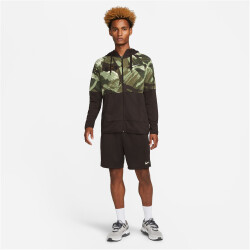 NIKE Dri-FIT Camouflage Fitness Fleece-Kapuzenjacke Herren 220 - velvet brown/black/coconut milk S