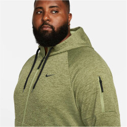 NIKE Therma-FIT Fitness Kapuzenjacke Herren 326 - rough green/htr/alligator/black S