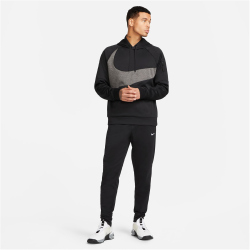 NIKE Therma-FIT Fitness Hoodie Herren 010 - black/black/charcoal heathr/white M