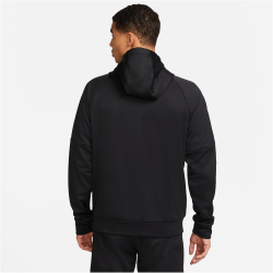 NIKE Therma-FIT Fitness Hoodie Herren 010 - black/black/charcoal heathr/white M