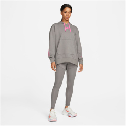NIKE Pro Dri-FIT Get Fit Graphic Hoodie Damen 029 - flat pewter/pinksicle/dk smoke grey XL