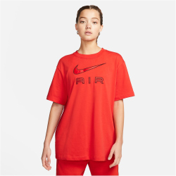 NIKE Air T-Shirt Damen 696 - lt crimson/oxen brown S