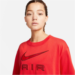 NIKE Air T-Shirt Damen 696 - lt crimson/oxen brown S