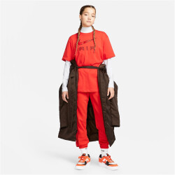 NIKE Air T-Shirt Damen 696 - lt crimson/oxen brown S