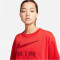 NIKE Air T-Shirt Damen 696 - lt crimson/oxen brown S