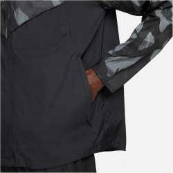 NIKE Repel Windrunner Camouflage Laufjacke Herren 010 - black/black/reflective silv M