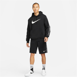 NIKE Sportswear Repeat Fleece Hoodie Herren 010 - black/white XL