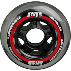 4er Pack Stuf Inlineskate Rolle black 76 mm
