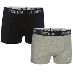 2er Pack Kappa Trunk Boxershorts 002 schwarz/grau M