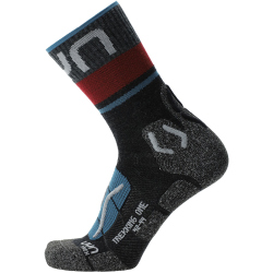 UYN Trekking One Merino Socken G036 - anthracite/blue 35-38