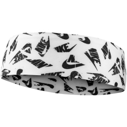 NIKE Fury Stirnband Printed Herren 189 - white/black/white