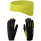 NIKE Running Dri-FIT Laufstirnband + Laufhandschuhe Herren 023 - black/volt L