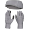 NIKE Dri-FIT Winterset Essential Laufset Headband +Handschuhe Damen 029 - smoke grey/particle grey/silver XS/S