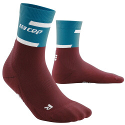 CEP Mid-Cut V4 Laufsocken Damen 767 - petrol/dark red II...