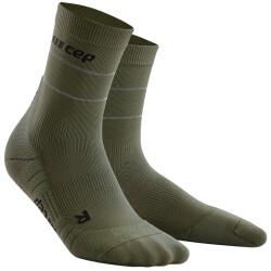 CEP Reflective Mid-Cut Laufsocken Herren 790 - dark green...