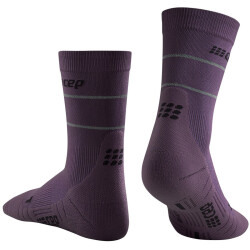 CEP Reflective Mid-Cut Laufsocken Herren 189 - purple III...
