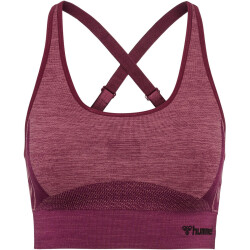 hummel hmlCLEA Seamless Sports Top 3491 - grape wine/crushed berry mel XS