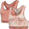 2er Pack hummel hmlCAROLINA Sport-BH M&auml;dchen 3112 - cameo brown 146/152