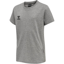 hummel MOVE Grid T-Shirt Kinder 2006 - grey melange 128