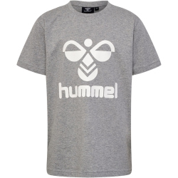 2er Pack hummel hmlTRES T-Shirt Kinder 2721 - grey melange/twilight mauve 110