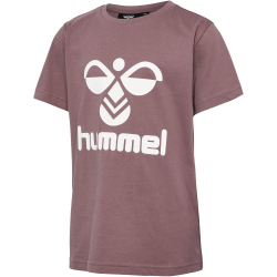 2er Pack hummel hmlTRES T-Shirt Kinder 2721 - grey melange/twilight mauve 140