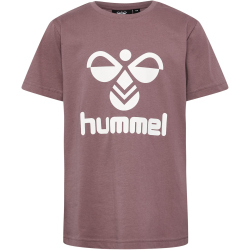 2er Pack hummel hmlTRES T-Shirt Kinder 2721 - grey melange/twilight mauve 140