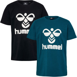 2er Pack hummel hmlTRES T-Shirt Kinder 7095 - black/blue...