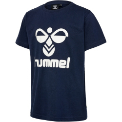 2er Pack hummel hmlTRES T-Shirt Kinder 7716 - black iris/saffron 116