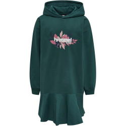 hummel hmlSAGA Hoodie-Kleid Mädchen 6470 - deep teal 104
