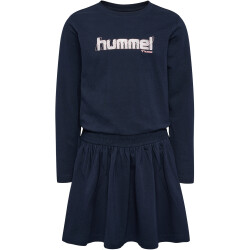 hummel hmlARIA langarm Kleid Mädchen 1009 - black iris 104
