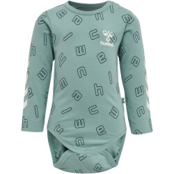 hummel hmlATHENS langarm Baby-Body 7135 - mineral blue 56