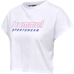 hummel hmlGC JUNE Cropped T-Shirt Damen 9001 - white L