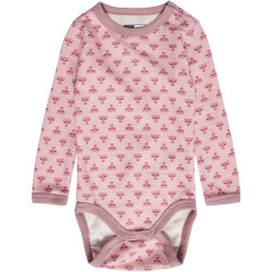 hummel hmlBAMBO langarm Baby-Strampler 4852 - woodrose 56