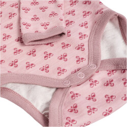 hummel hmlBAMBO langarm Baby-Strampler 4852 - woodrose 56