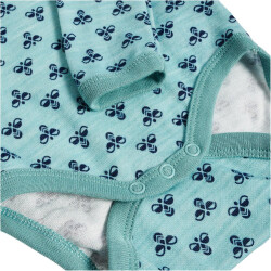 hummel hmlBAMBO langarm Baby-Strampler 7135 - mineral blue 56